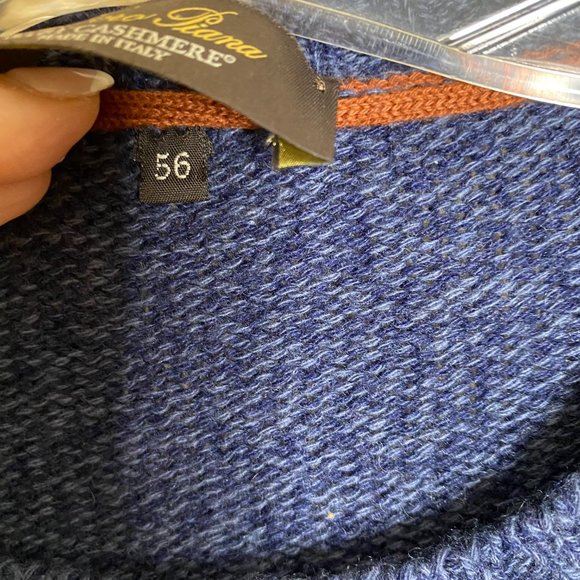 loro piana baby cashmere crew neck pullover sweater - Picture 3 of 5